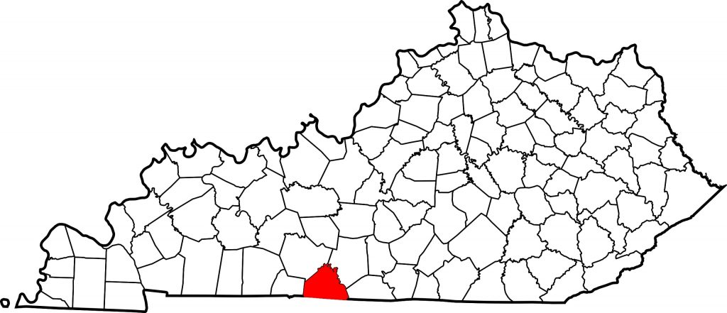 Map of Allen County, Kentucky
