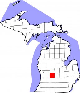 Map of Ionia County, Michigan
