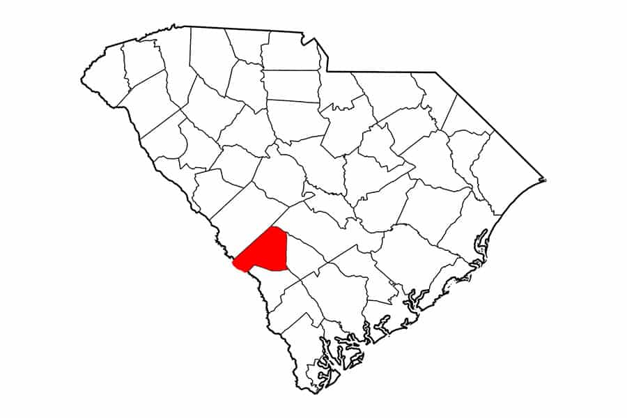 Map of Barnwell County, South Carolina