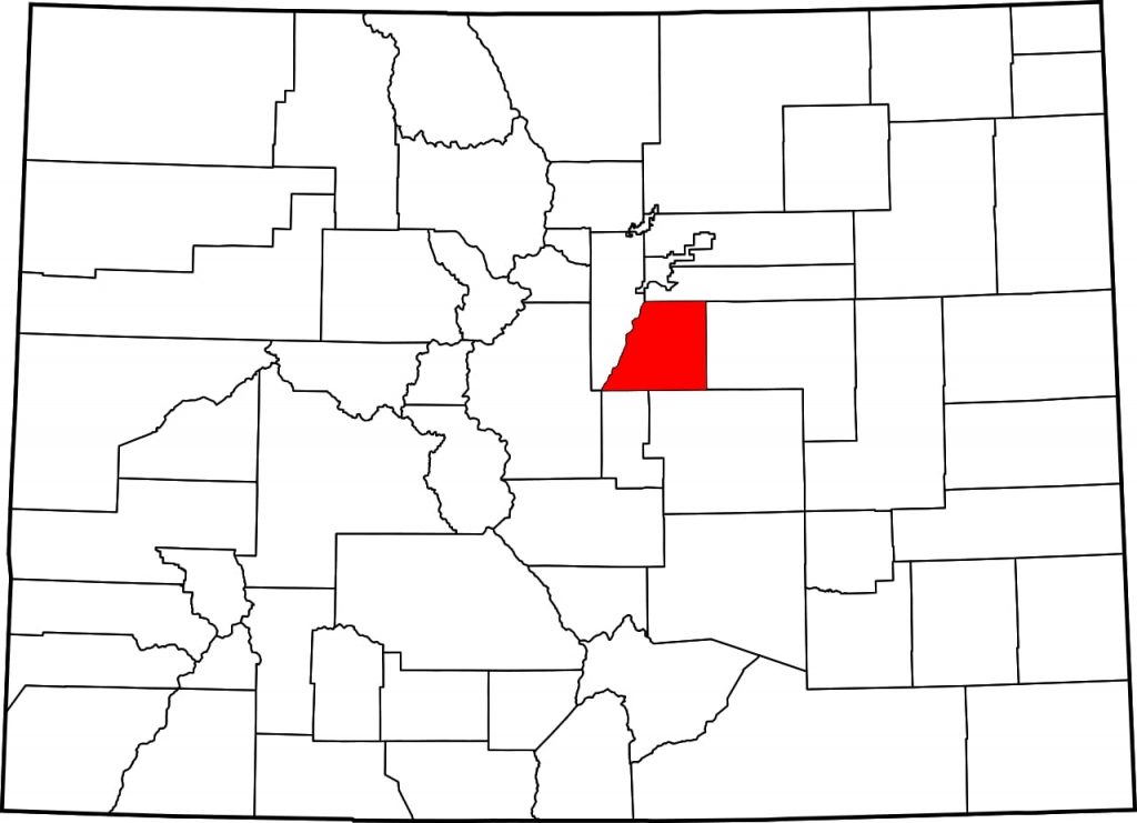Map of Douglas County, Colorado, where equine strangles is confirmed. 