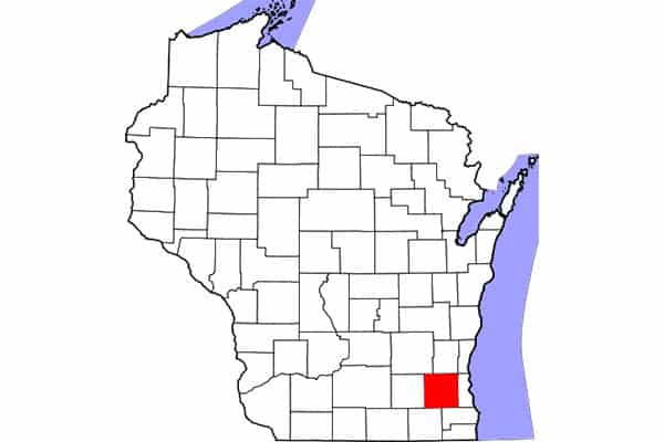 Map of Waukesha County, Wisconsin