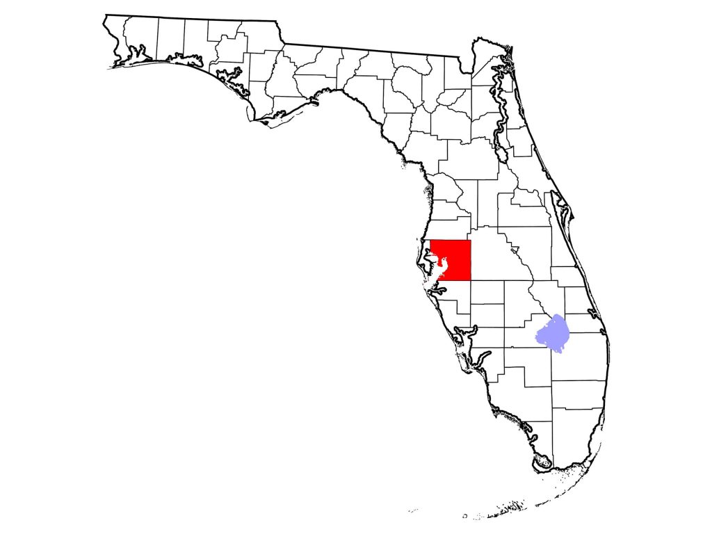 Map of Hillsborough County, Florida
