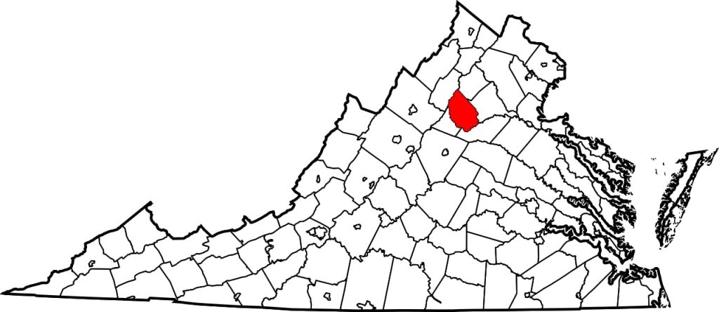 Map of Madison County, VA, where a horse has EHM
