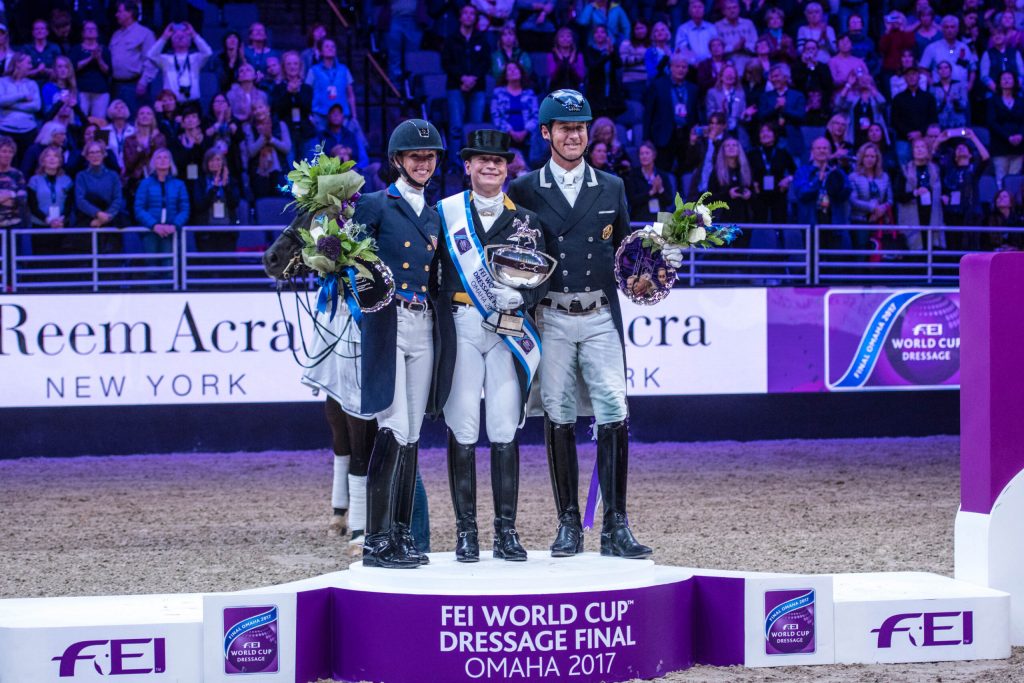 Isabell Werth (GER)Laura Graves (USA)Carl Hester (GBR)